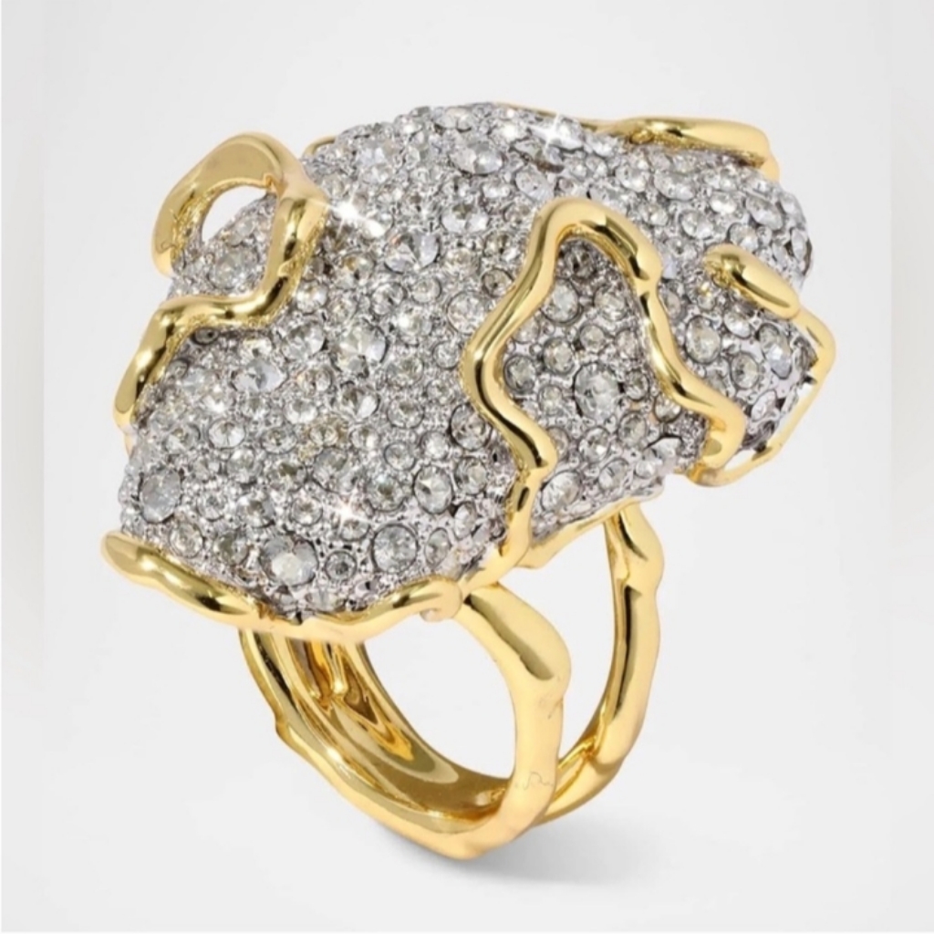 Alexis Bittar Solanales Large Crystal Pav Geode Ring Size 7